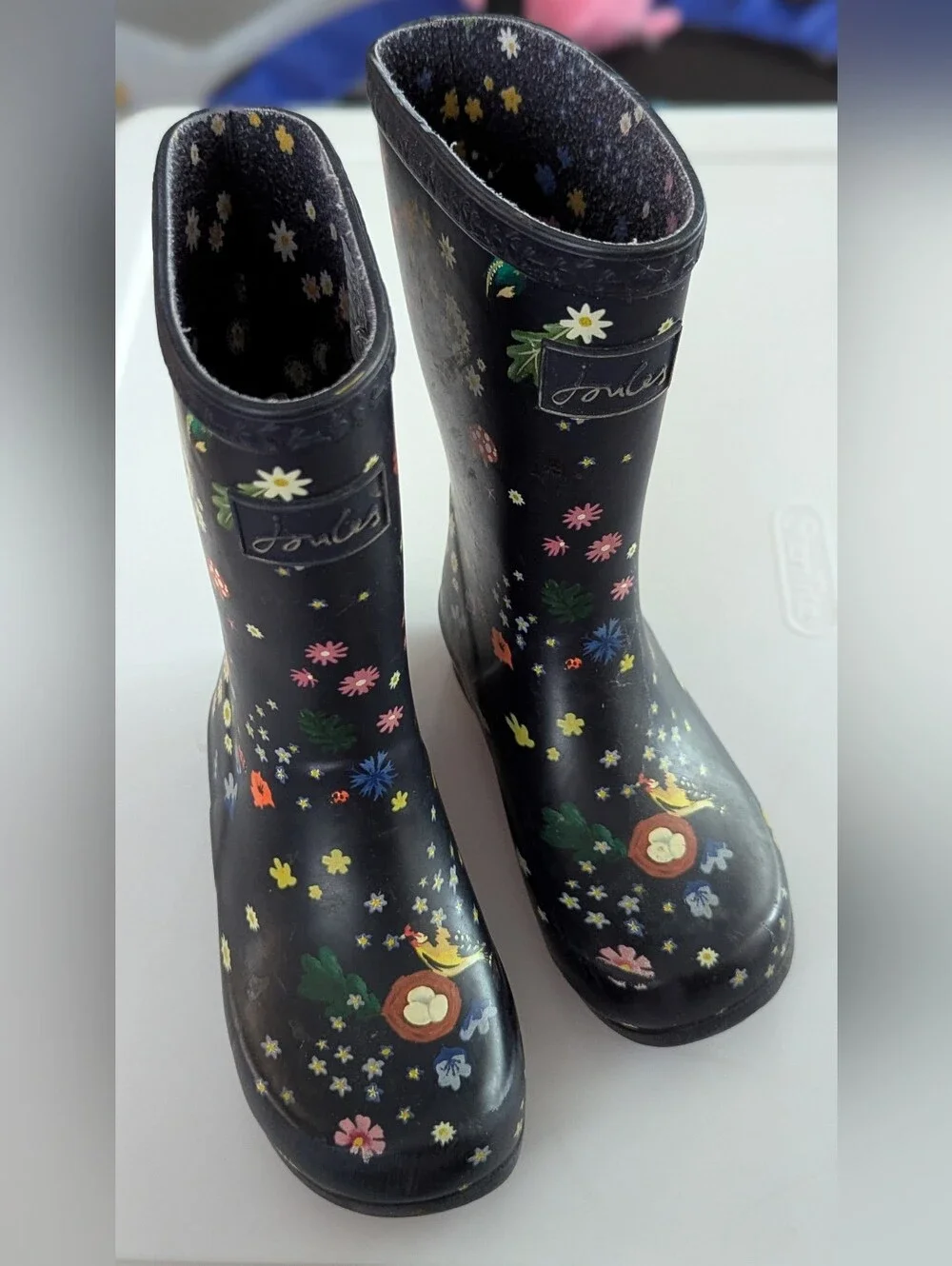 Joules navy rain